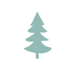 evergreen tree silhouettes icon