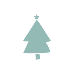 evergreen tree silhouettes icon