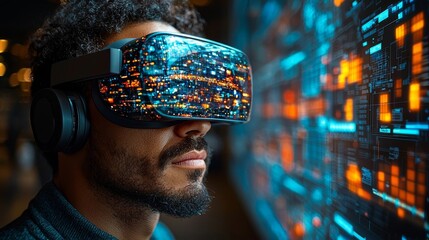 Graphic Designers Crafting Augmented Reality Experiences in Futuristic Virtual Studio