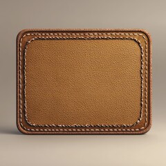 Artistic rendering of a rectangular patch with soft corners and detailed stitching, over a gradient backdrop.