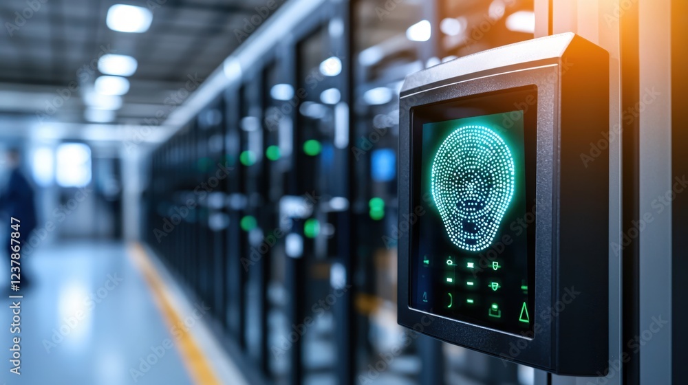 Aufkleber secure server room access control system biometric facial recognition technology
