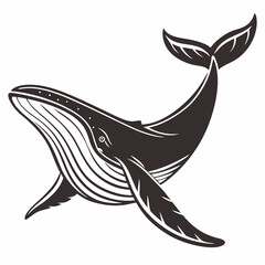 Creative animal icon Whale vector illustration