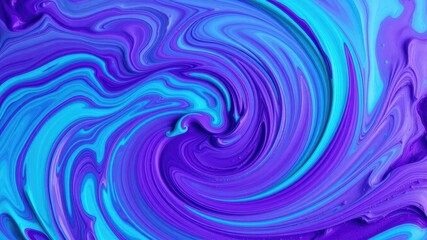 Fototapeta premium Swirling vortex of turquoise and purple paint, emotivepainting, abstractexpressionism