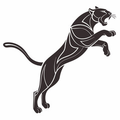 Creative animal icon Panther vector illustration
