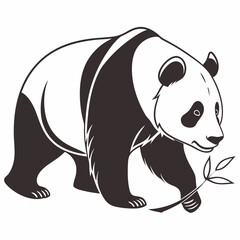 Creative animal icon Panda vector illustration