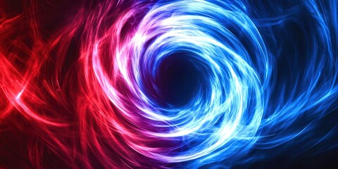 Blue and red swirl