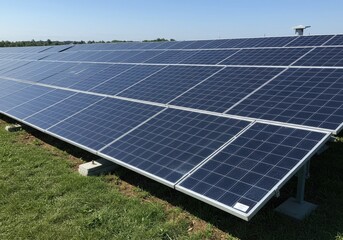 low angle solar pannels arrangement