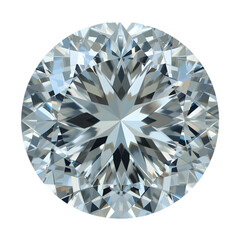 Brilliant Round-Cut Diamond with Flawless Clarity and Sparkling Facets – Luxury Gemstone for Jewelry and Engagement Rings.