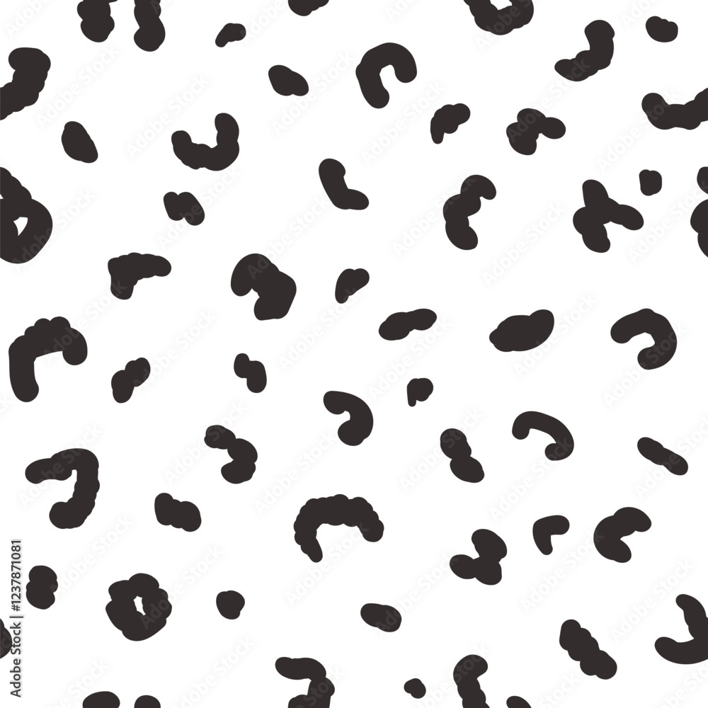 Aufkleber abstract camo monochrome seamless pattern. leopard print allover background. wavy splash and lines c