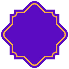 Decorative Purple Eid Al Fitr Frame