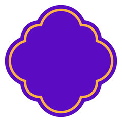 Decorative Purple Eid Al Fitr Frame