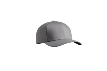 Stylish Grey Cap Isolated on Clean White - Minimalist Design