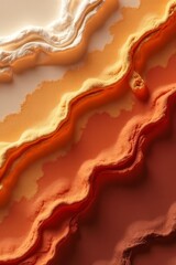 Obraz premium Abstract Texture Swirling Orange Yellow and White Powder Layers