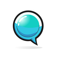 Speech balloons for comics are soft blue