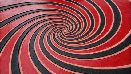 Swirling spiral background with red and black swirls, artistic expression, red, abstract, colorful patterns