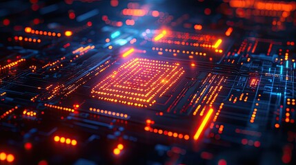 A digital lock icon on a screen with glowing binary code around it, symbolizing cybersecurity with copy space. Neon light. Futuristic tech background.