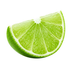 Fresh lime slice isolated on white PNG file 