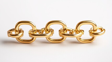 Fototapeta premium Elegant Golden Chain Links Close Up Detail Shot