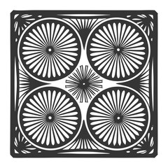 A Diamond Shape Concentric Layers Mandala Vector Design And Illustration