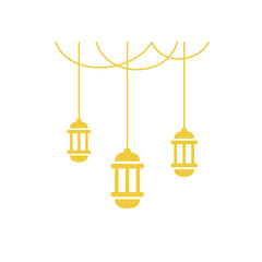 Gold Hanging Lantern Decoration