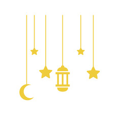 Gold Hanging Lantern Decoration