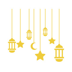 Gold Hanging Lantern Decoration