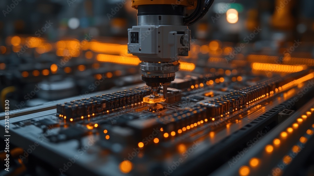 Poster automated circuit board assembly: precision robotics in electronics manufacturing