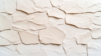 Fototapeta premium Off White Textured Wall Background Irregular Stone Pattern