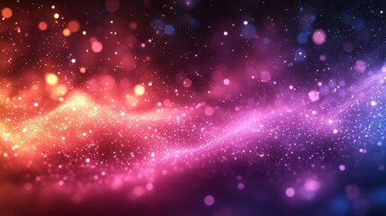 Abstract Cosmic Nebula: A Symphony of Pink and Purple Lights