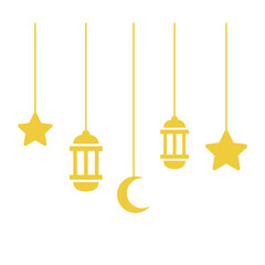 Gold Hanging Lantern Decoration
