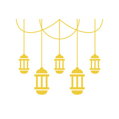 Gold Hanging Lantern Decoration