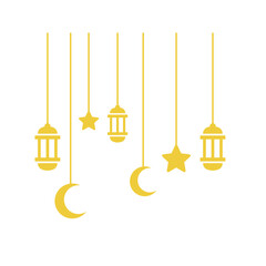 Gold Hanging Lantern Decoration