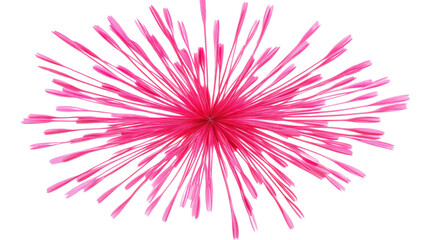 Obraz premium Pink spikes exploding from center on transparent background