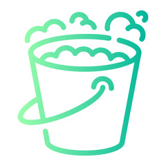bucket Line Gradient Icon