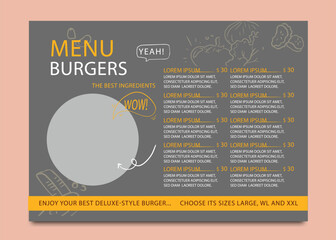 Restaurant menu template. social media marketing web banner template design. healthy food business online promotion flyer with abstract background, logo and icon. Sale cover.