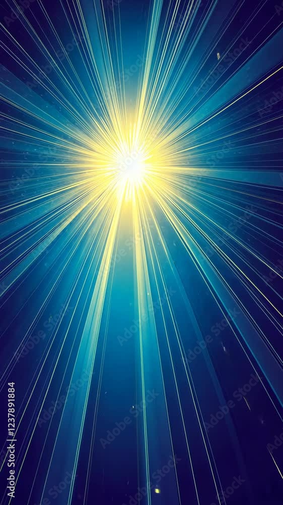 Aufkleber bright light radiates in a dark background with vivid beams creating an ethereal atmosphere during a