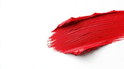 Red Lipstick Swatch On White Background