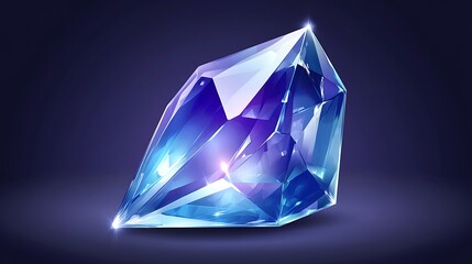 A Sparkling Blue Gemstone Crystal Shines Brightly