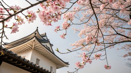 Traditional Japanese-inspired cherry blossom pattern with delicate petals and branches, petal patterns, japonese motifs, branch designs, cherry blossoms