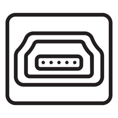 hdmi port line icon