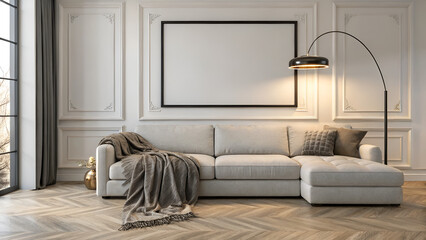 Bright Corner with Sectional Sofa and Stylish Lighting