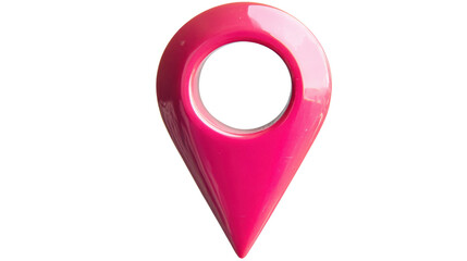 Pink location pin icon showing accurate position on transparent background