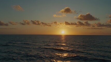 Fototapeta premium sunset, sun, sky, sunrise, sea, ocean, clouds, nature, orange, red, water, horizon, evening, cloud, landscape, sundown, beach, yellow, beautiful, color, dusk, light, dawn, reflection, moon