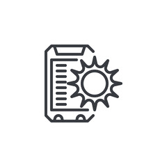 Solar Charger line icon