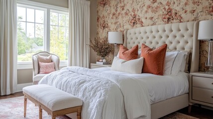 Serene Bedroom Interior Design: Upscale Comfort and Tranquility