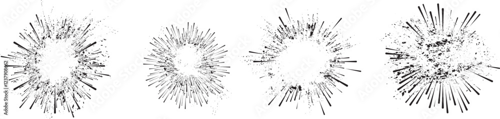 Aufkleber Collection of ink splashes for speckle effect .Set of Black Spray Blot of Ink. Place blobs, stains and splats in this pack over any object to create grunge effect .Spray paint drips .abstract vector.