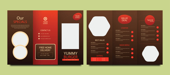 Elegant restaurant Food Menu Template, Restaurant cafe menu, template design, Menu template, Set A4 menu editable vector format