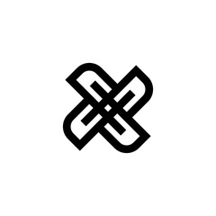 X Letter Logo Design Template