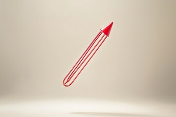 National Science Day: Creative Thinking, Innovation & Success Concept – Rocket Paper Clip Symbolizing Growth