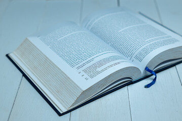 Fototapeta premium An open book on the table